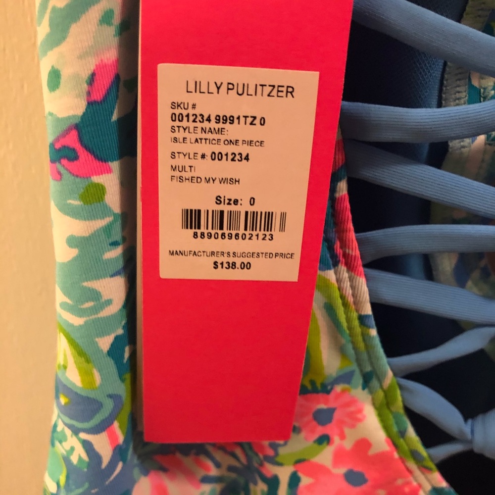 NWT Lilly Pulitzer Isle Lattice One-Piece Size 0 - Picture 4 of 4